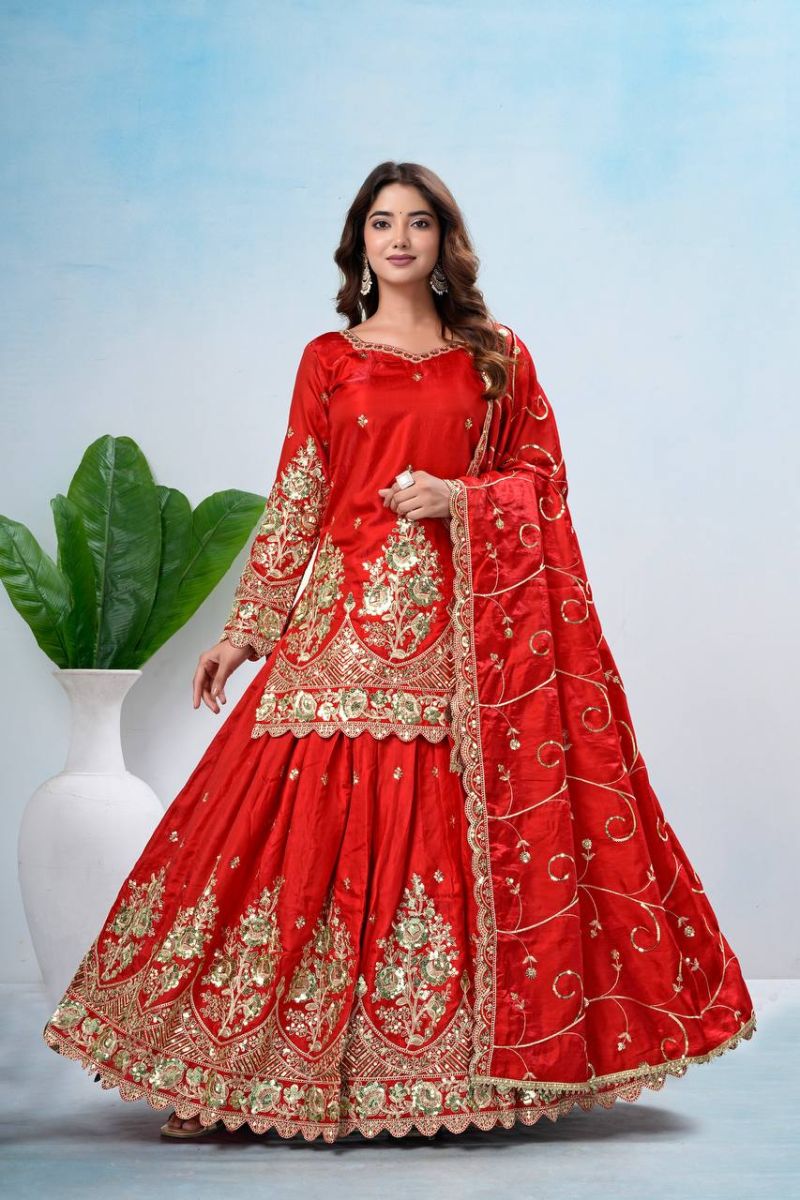 Amrah Wholesale Bt 5051 Jelly Shimmer Silk Lehenga