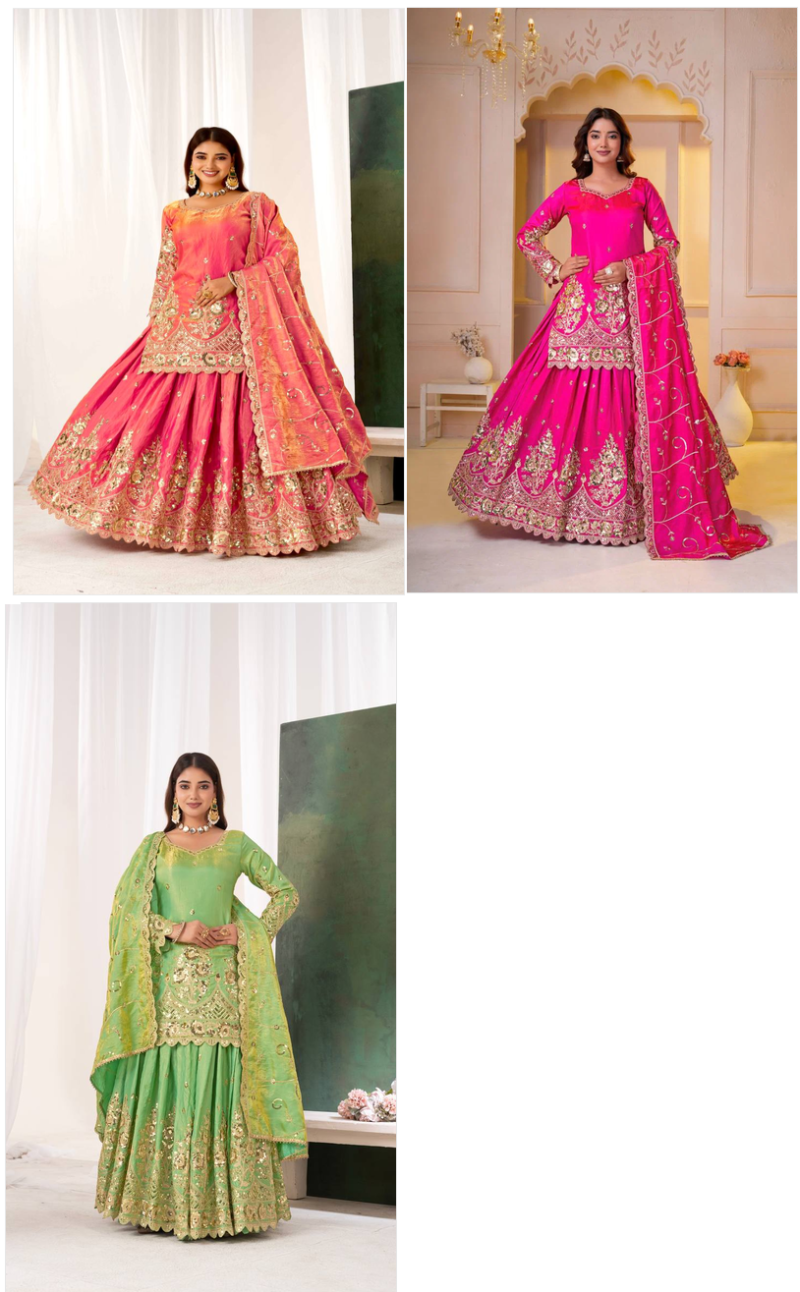 Amrah Wholesale Bt 5051 Jelly Shimmer Silk Lehenga