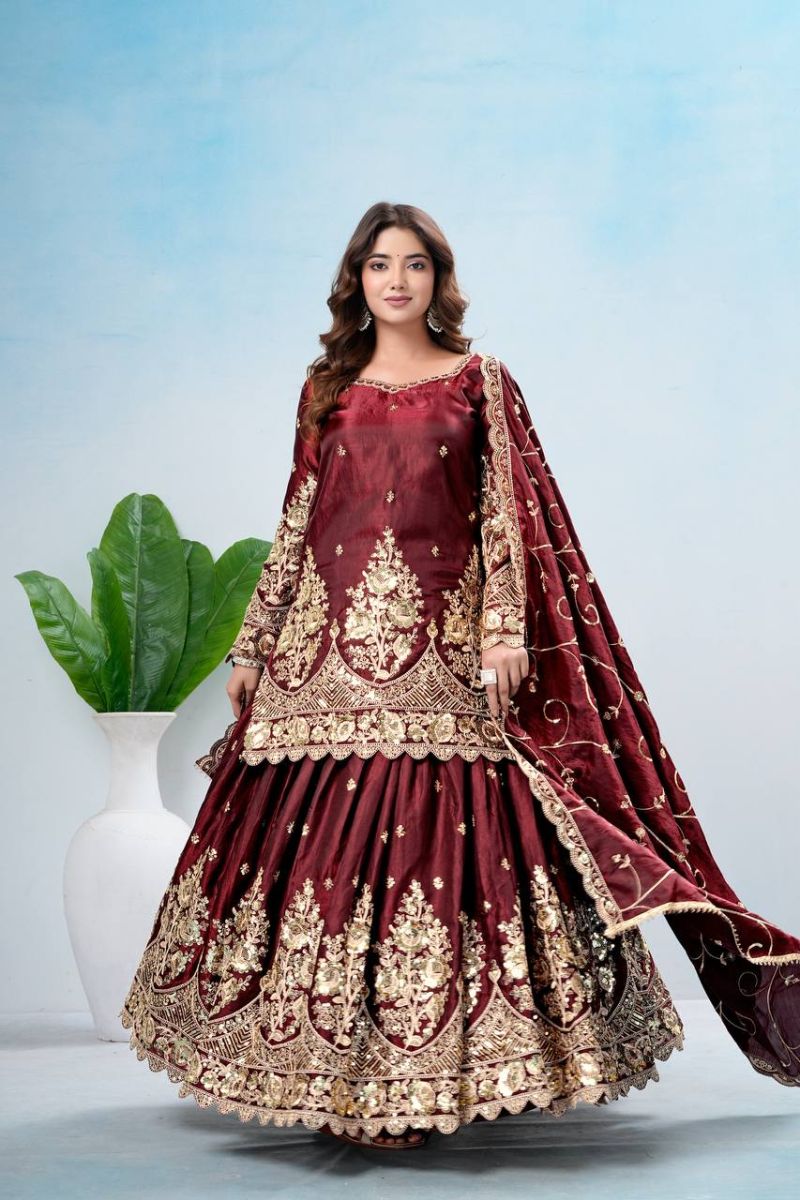 Amrah Wholesale Bt 5051 Jelly Shimmer Silk Lehenga