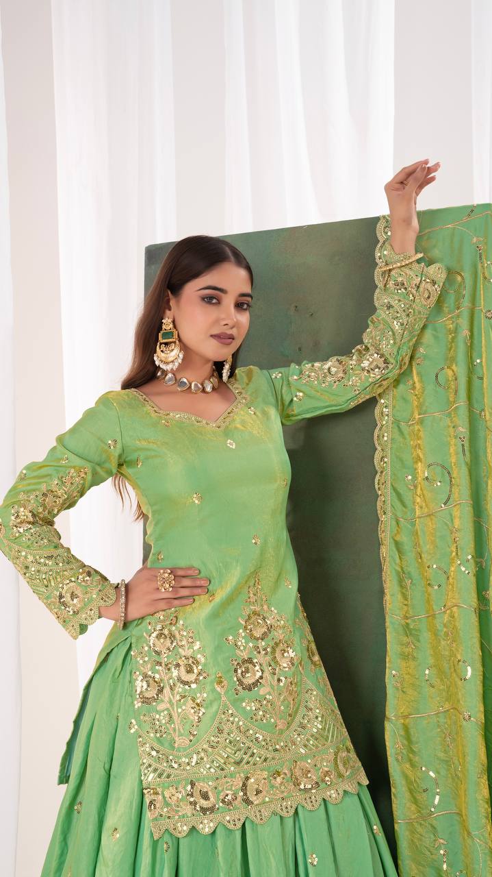 Amrah Wholesale Bt 5051 Jelly Shimmer Silk Lehenga