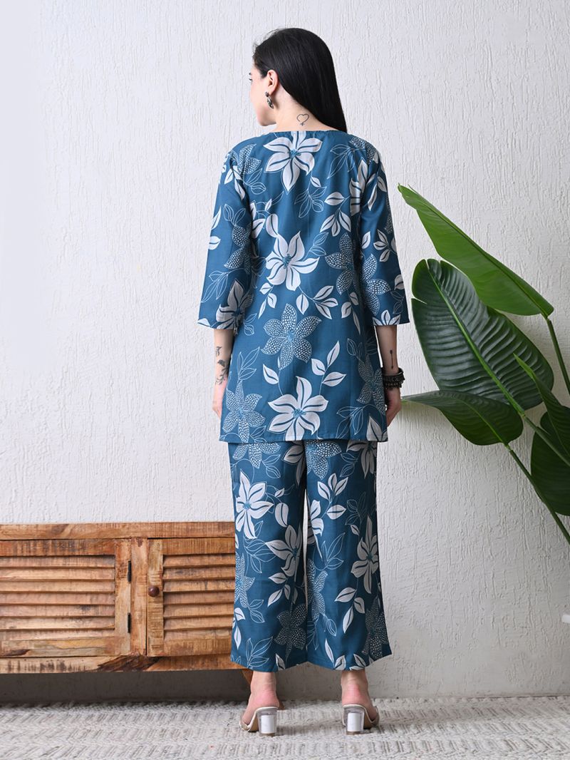 Amrah Wholesale C 209 Rama Cotton Blend Co Ord Set