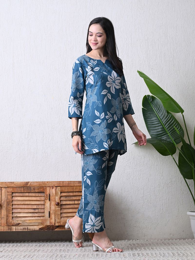 Amrah Wholesale C 209 Rama Cotton Blend Co Ord Set