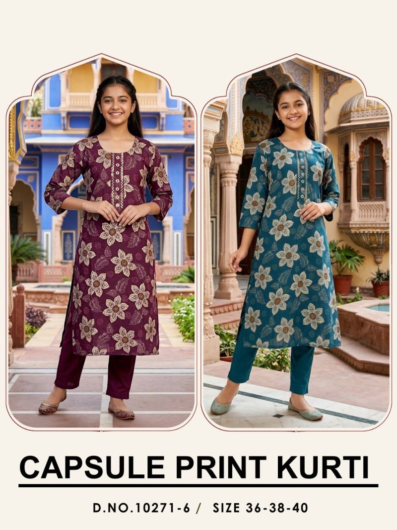 Amrah Wholesale Capsule 10271 Vol 6 Printed Kurti