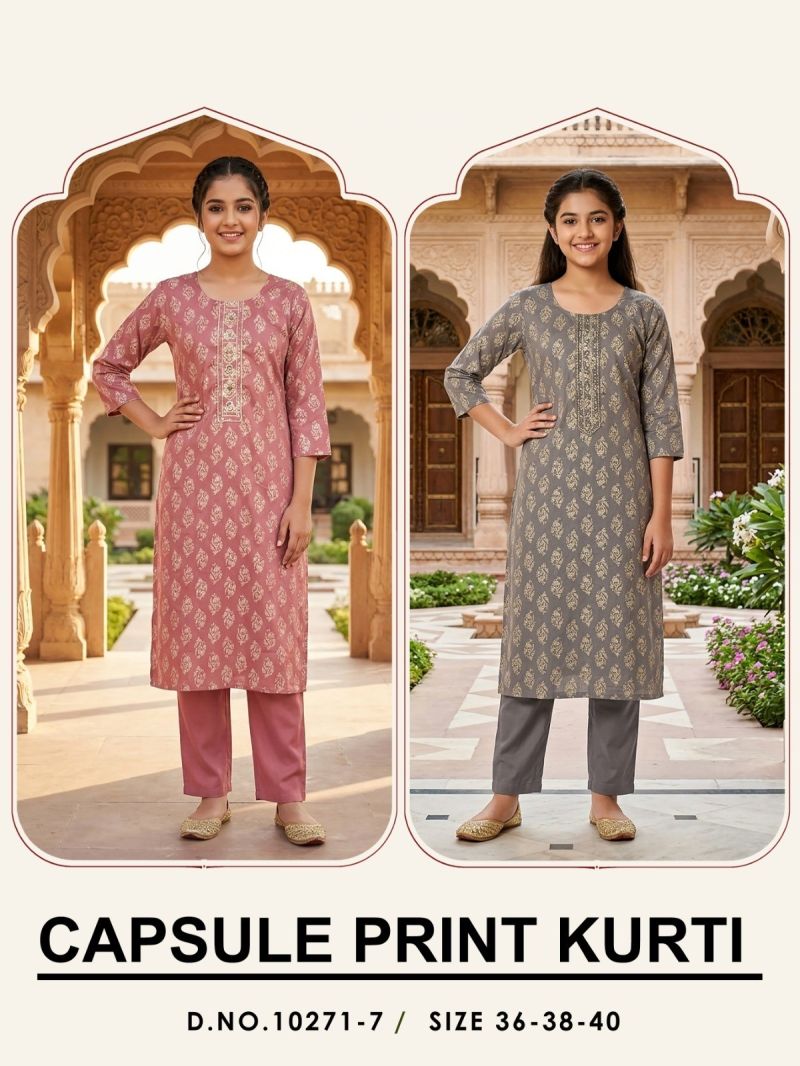 Amrah Wholesale Capsule 10271 Vol 7 Printed Kurti