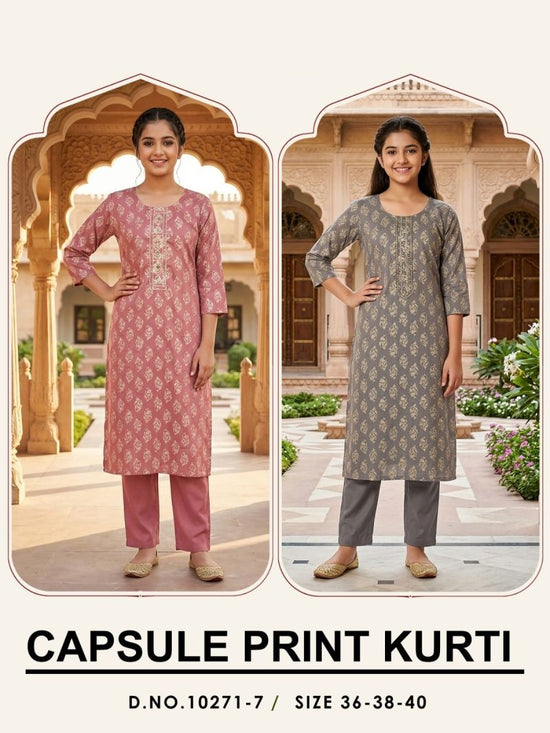 Amrah Wholesale Capsule 10271 Vol 7 Printed Kurti
