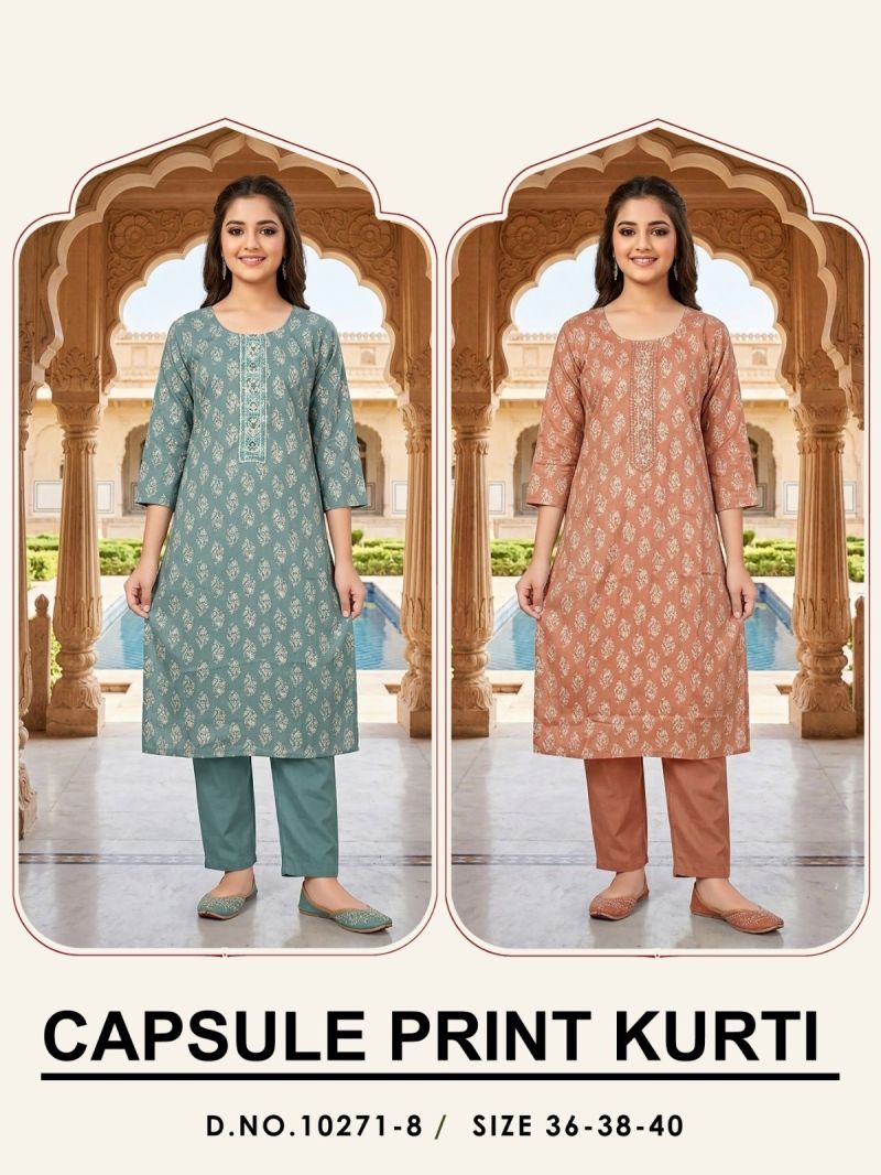 Amrah Wholesale Capsule 10271 Vol 8 Printed Kurti