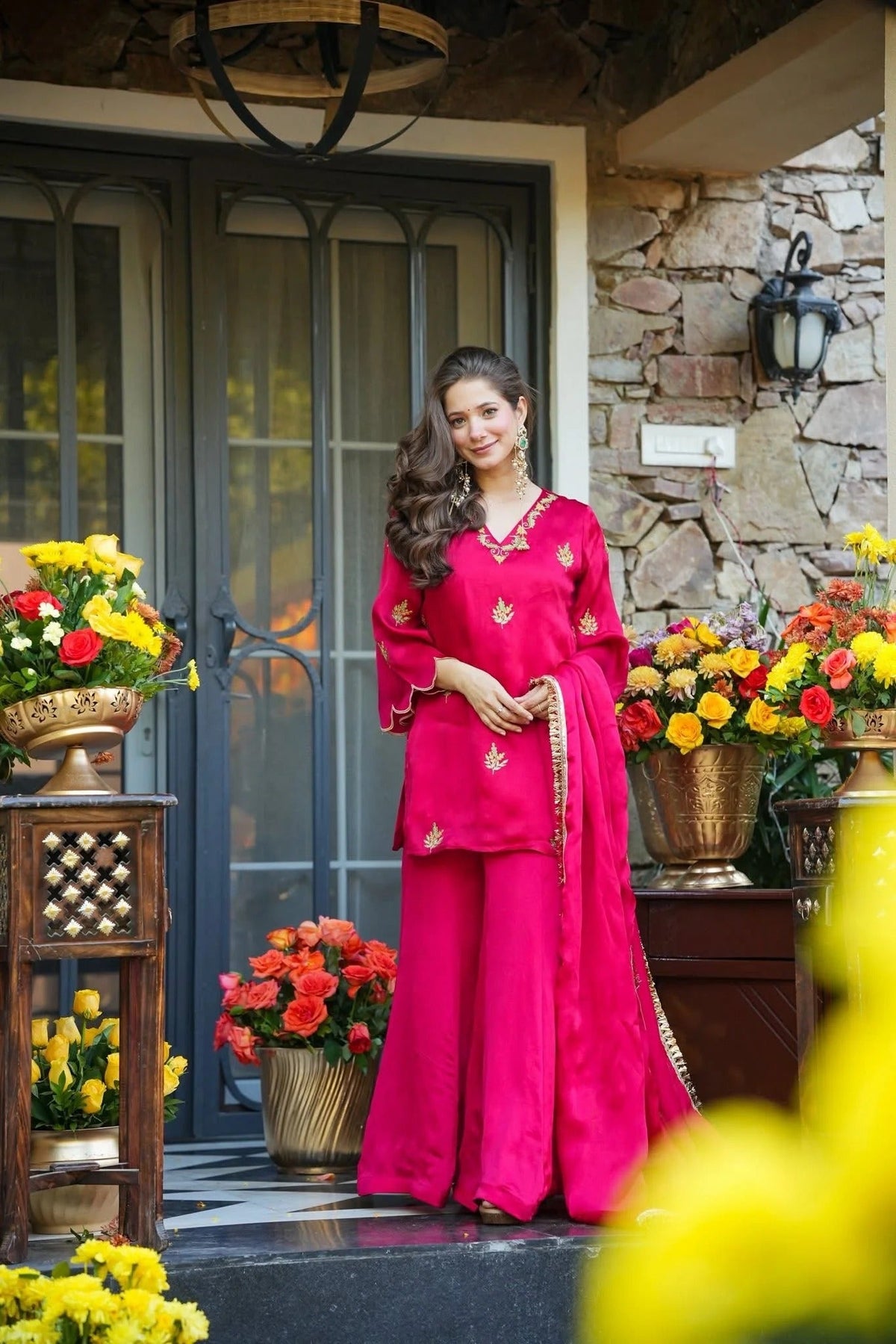 Amrah Wholesale Chelsy 01 Fandy Silk Kurti Pant Dupatta Set - Amrah Wholesale
