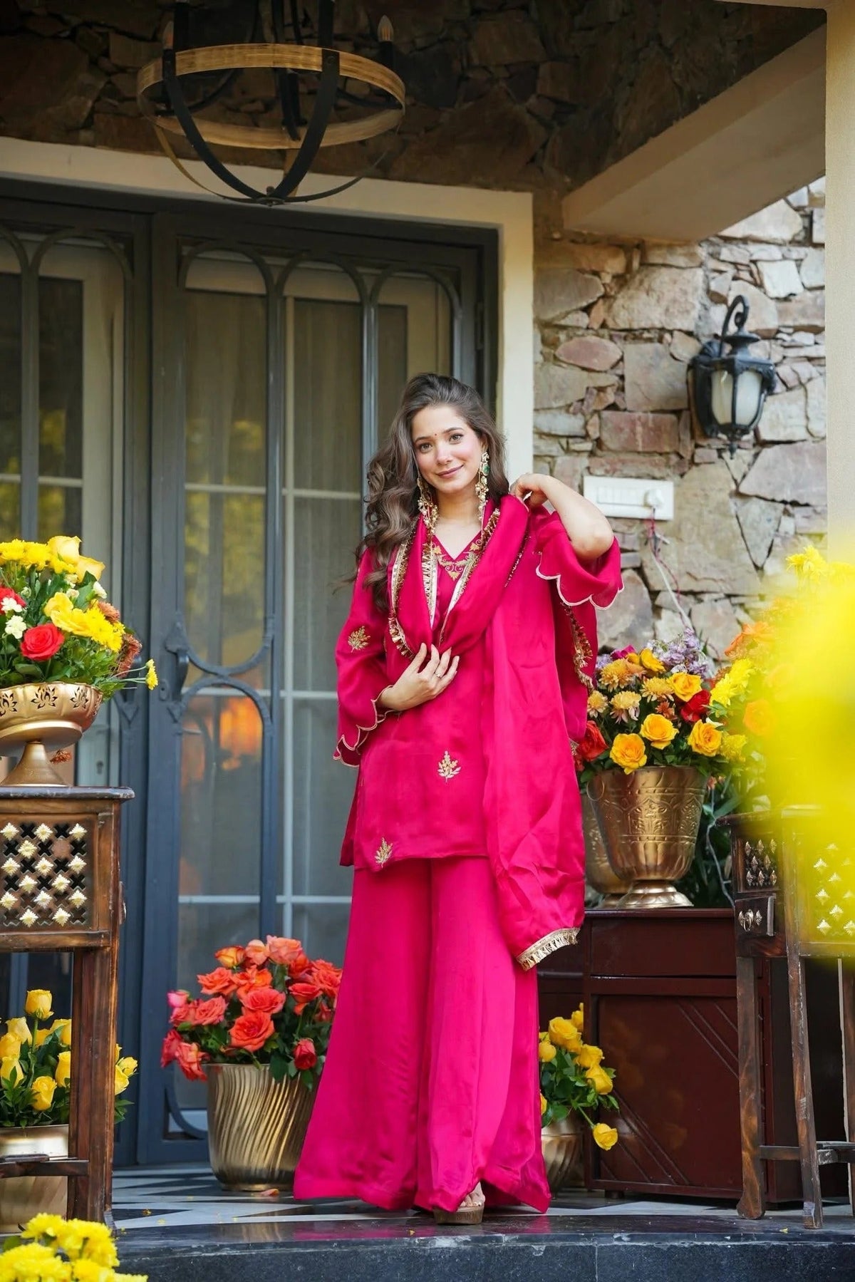 Amrah Wholesale Chelsy 01 Fandy Silk Kurti Pant Dupatta Set - Amrah Wholesale