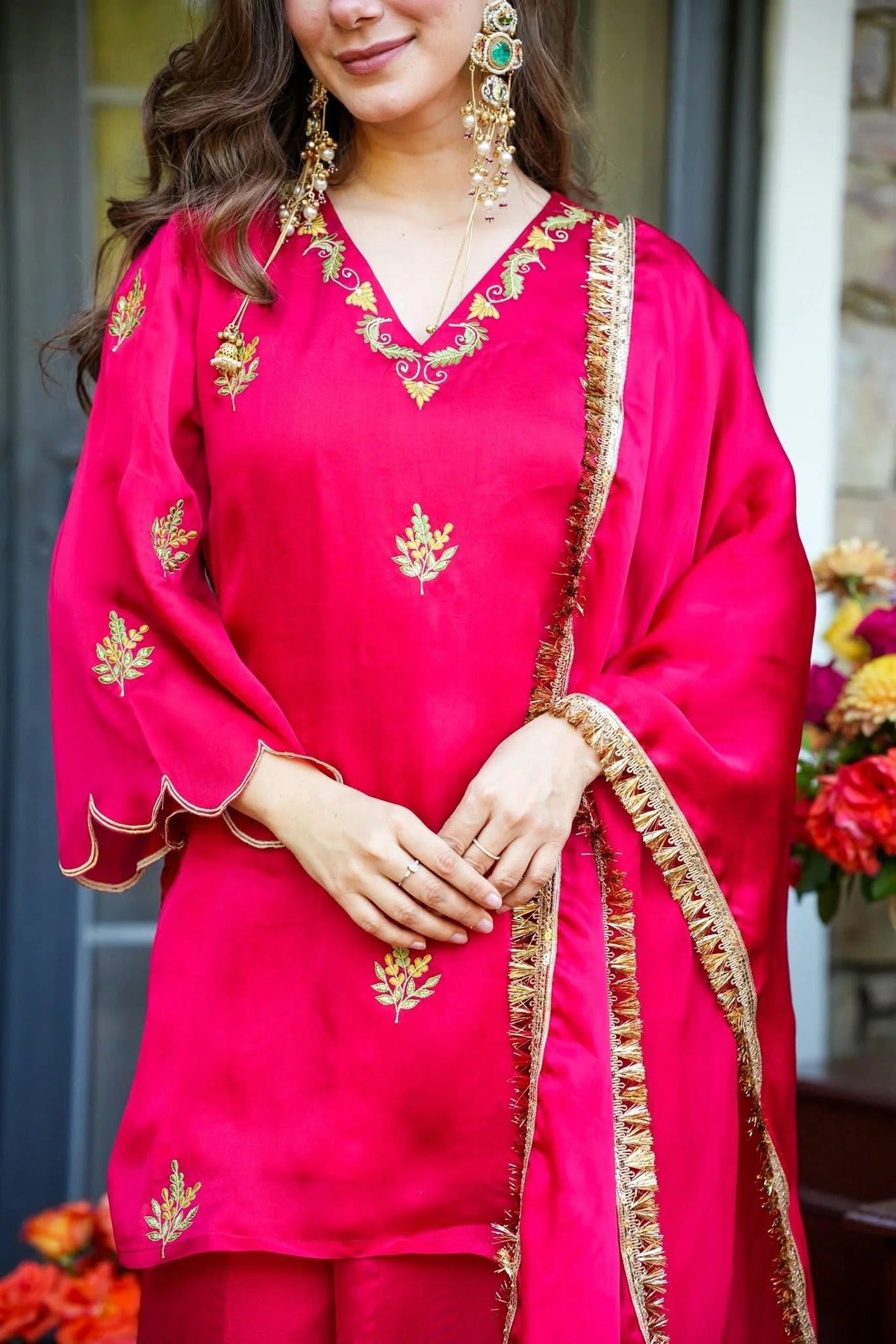 Amrah Wholesale Chelsy 01 Fandy Silk Kurti Pant Dupatta Set - Amrah Wholesale