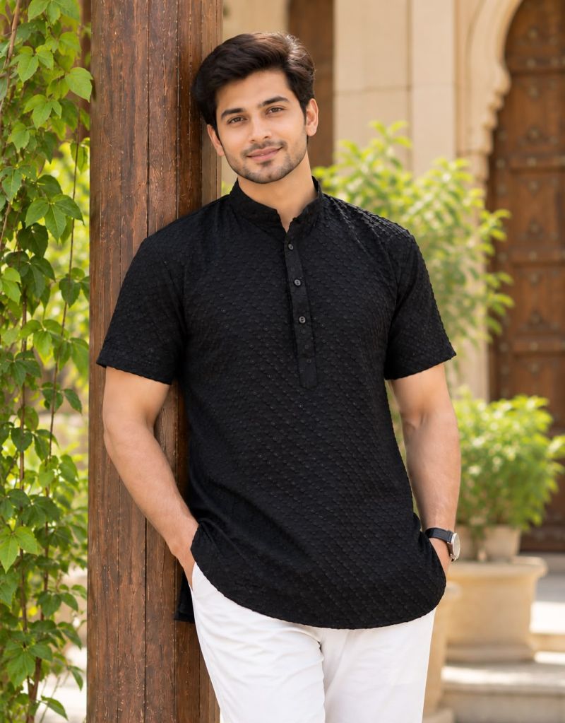 Amrah Wholesale Chikankari Shirt Vol 1 Rayon Short Kurta