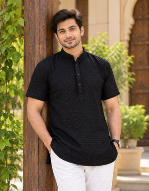 Amrah Wholesale Chikankari Shirt Vol 1 Rayon Short Kurta