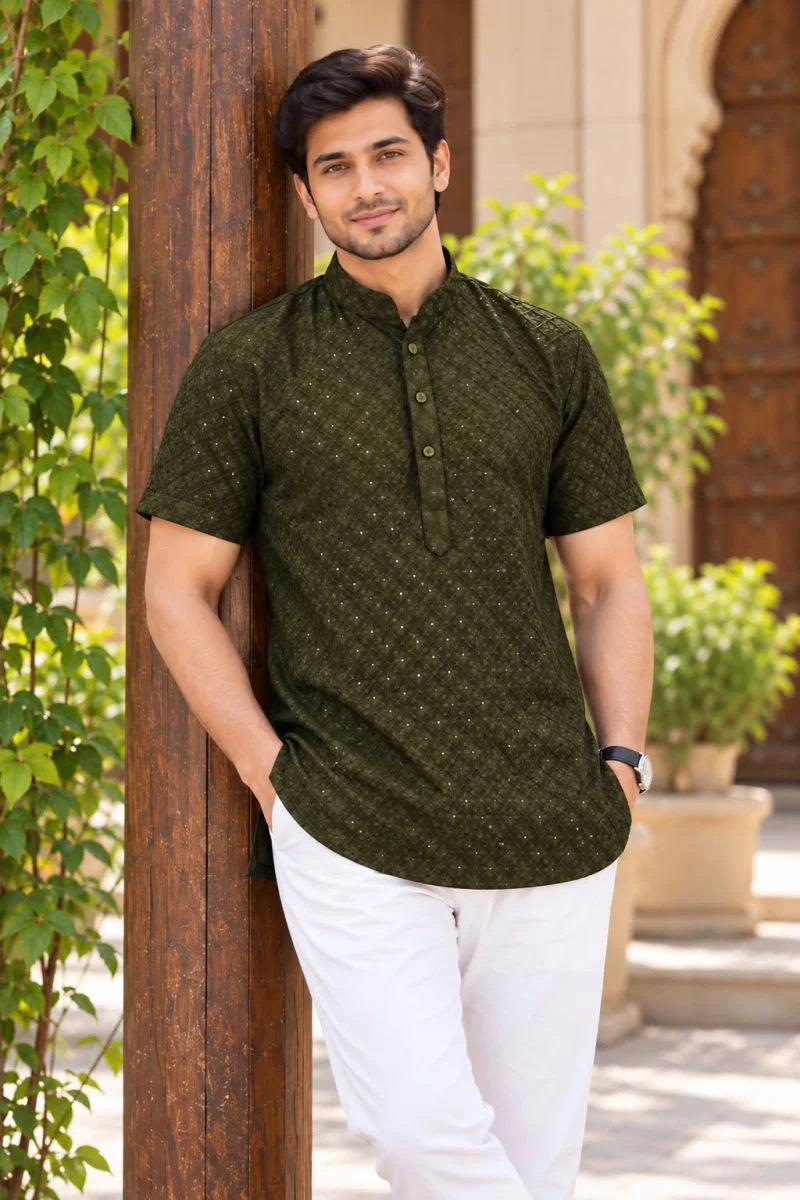 Amrah Wholesale Chikankari Shirt Vol 1 Rayon Short Kurta
