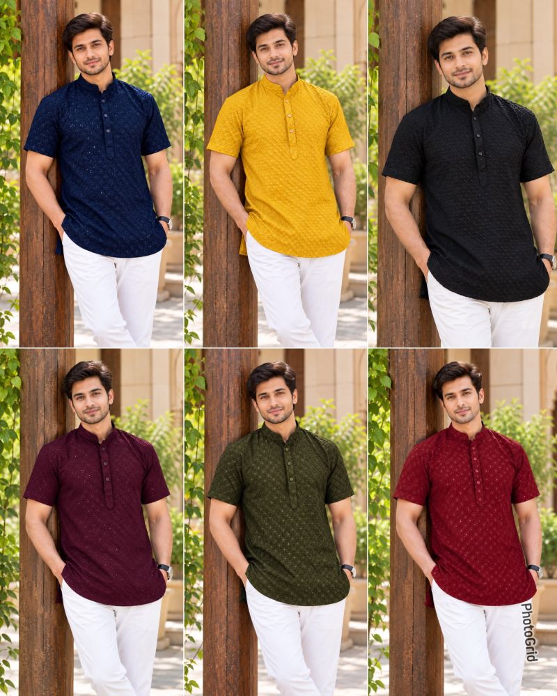Amrah Wholesale Chikankari Shirt Vol 1 Rayon Short Kurta