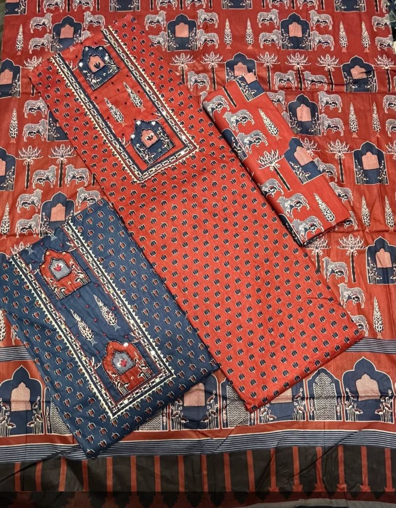 Amrah Wholesale Color Matching 284 Cotton Dress Material