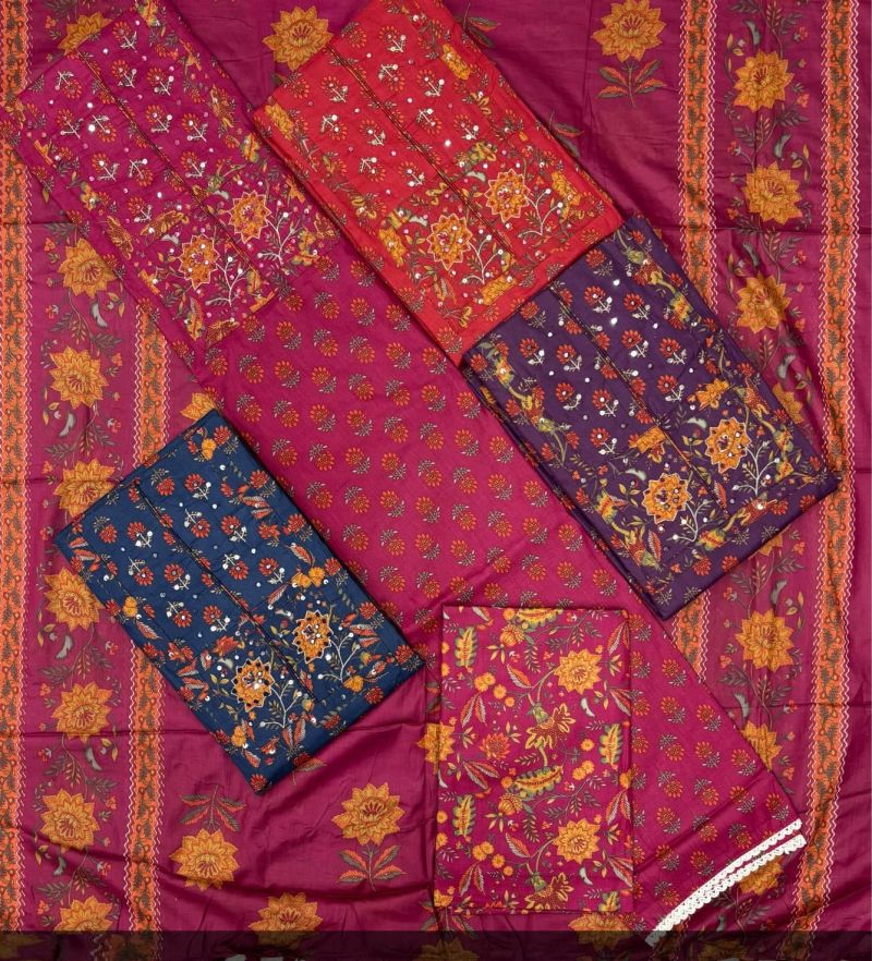 Amrah Wholesale Color Matching 299 Cotton Dress Material