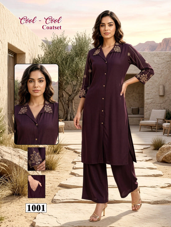 Amrah Wholesale Cool Cool D No 1001 To 08 Vartican Silk Embroidered Kurti With Bottom - Amrah Wholesale