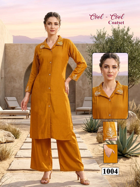Amrah Wholesale Cool Cool D No 1001 To 08 Vartican Silk Embroidered Kurti With Bottom - Amrah Wholesale