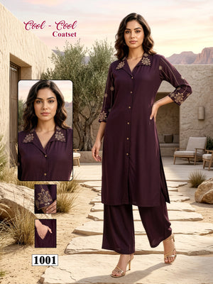 Amrah Wholesale Cool Cool D No 1001 To 08 Vartican Silk Embroidered Kurti With Bottom