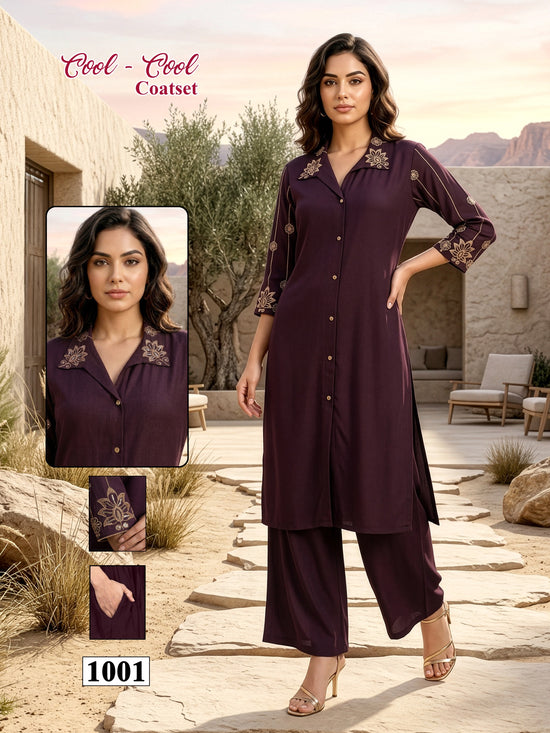 Amrah Wholesale Cool Cool D No 1001 To 08 Vartican Silk Embroidered Kurti With Bottom