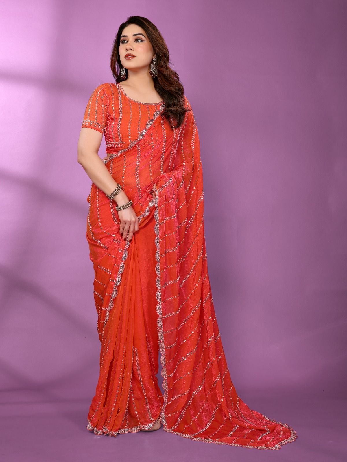 Amrah Wholesale Csn Isha Satin Silk Saree