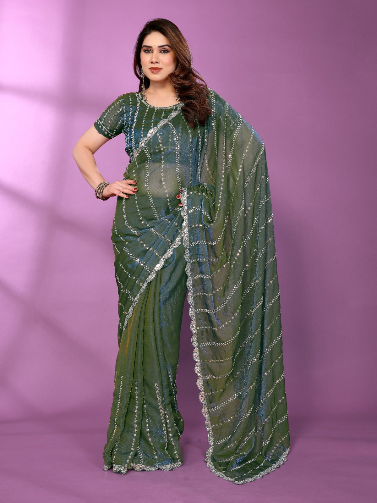 Amrah Wholesale Csn Isha Satin Silk Saree