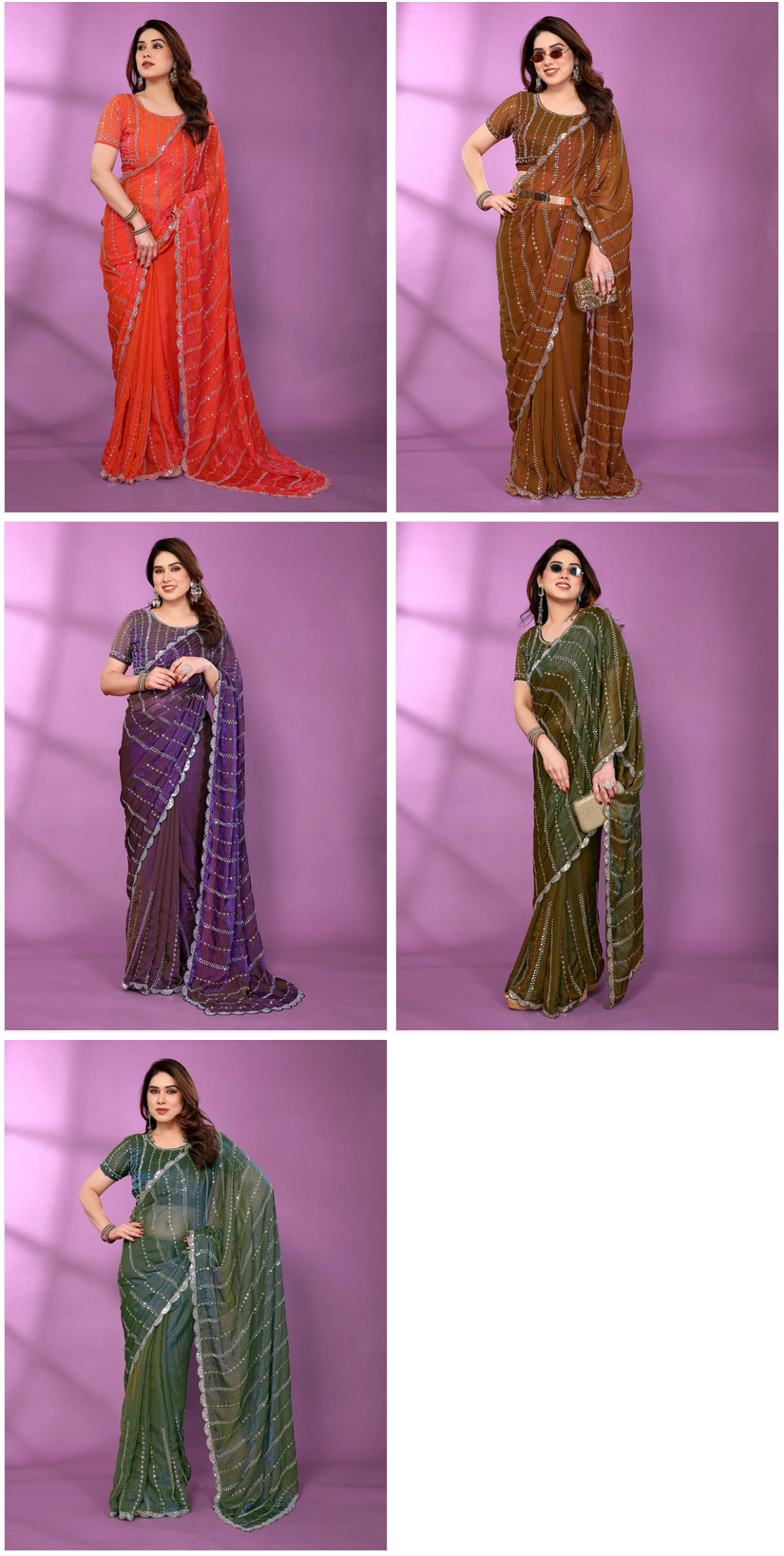 Amrah Wholesale Csn Isha Satin Silk Saree