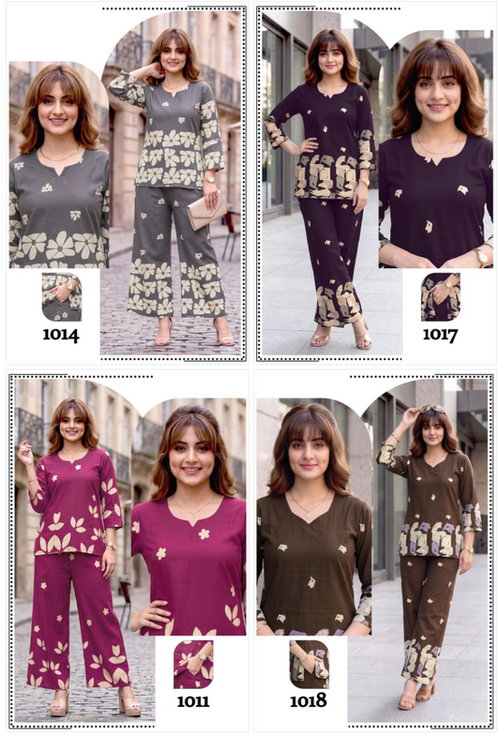 Amrah Wholesale Cutie 2 Liva Rayon Co Ord Set