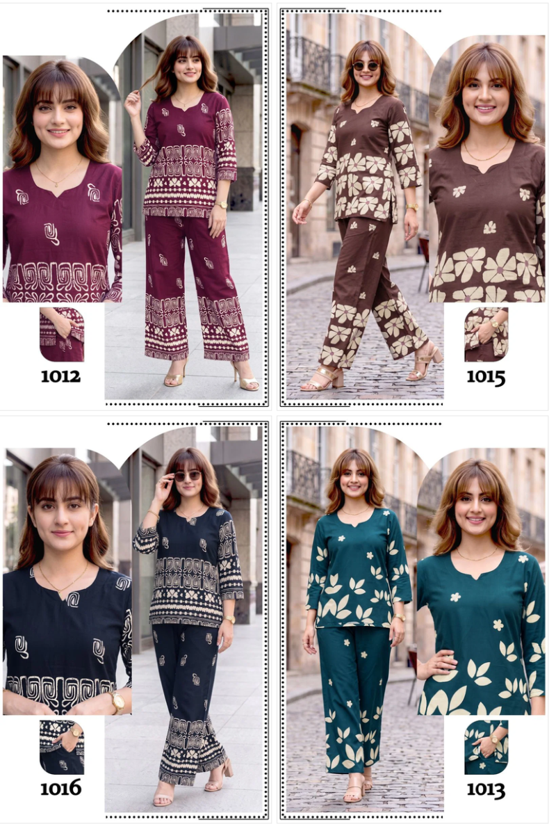 Amrah Wholesale Cutie 2 Liva Rayon Co Ord Set
