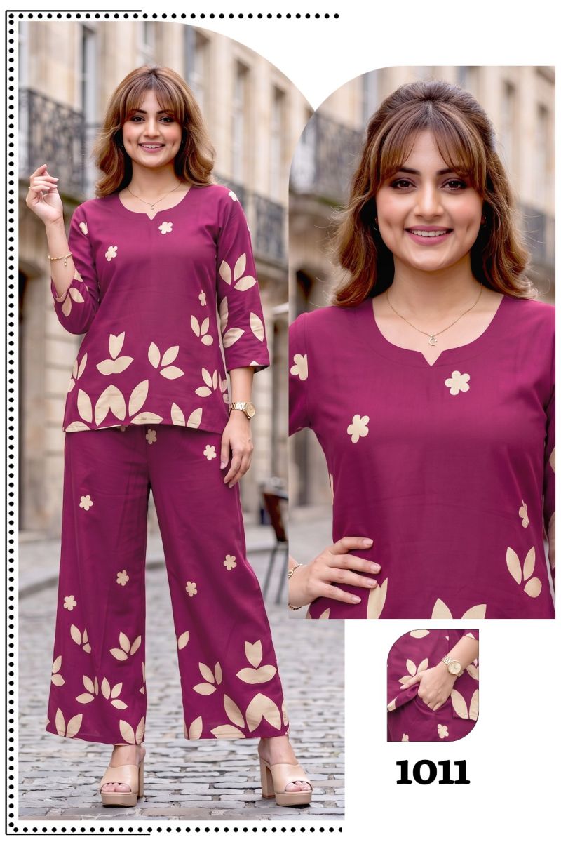 Amrah Wholesale Cutie 2 Liva Rayon Co Ord Set