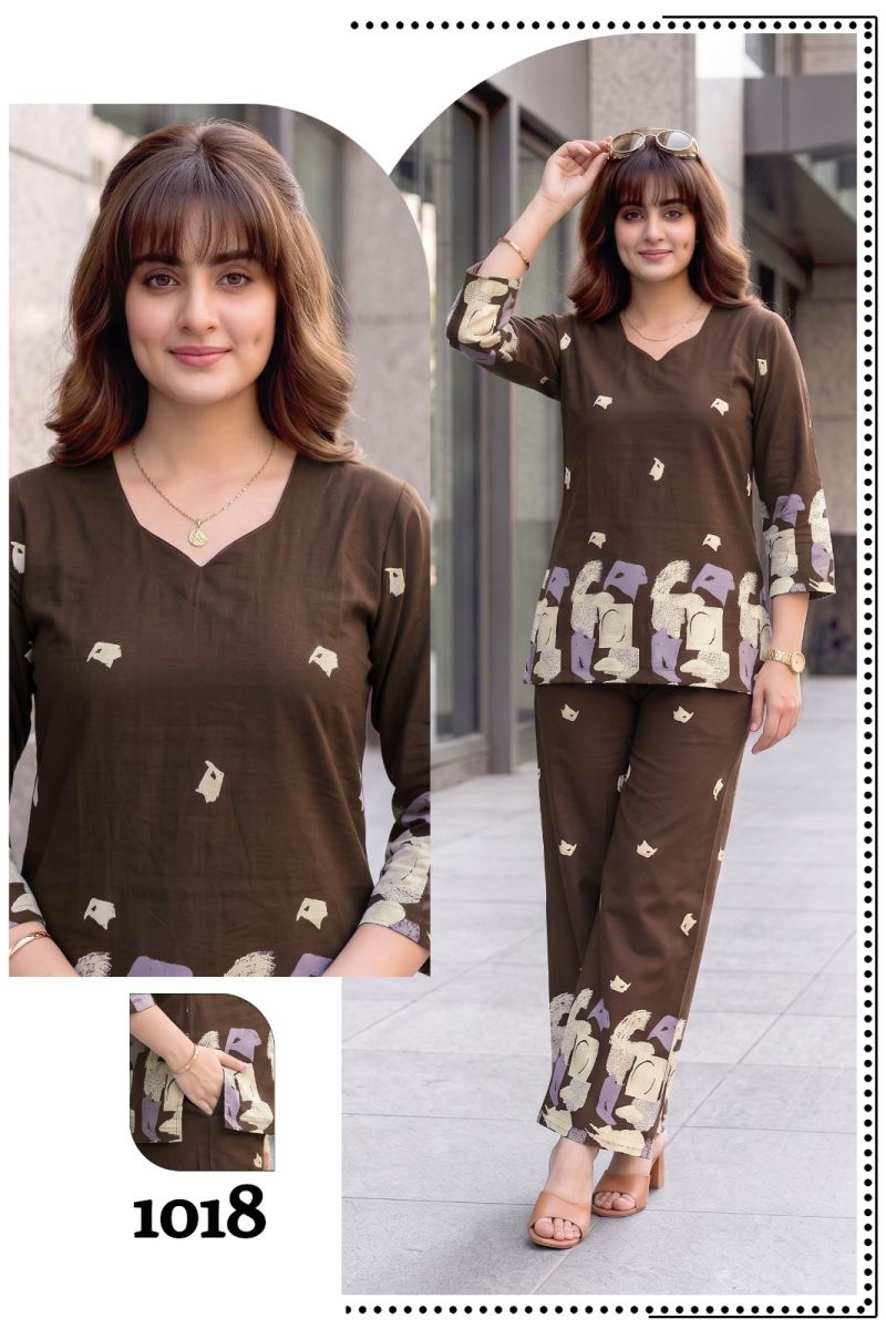 Amrah Wholesale Cutie 2 Liva Rayon Co Ord Set