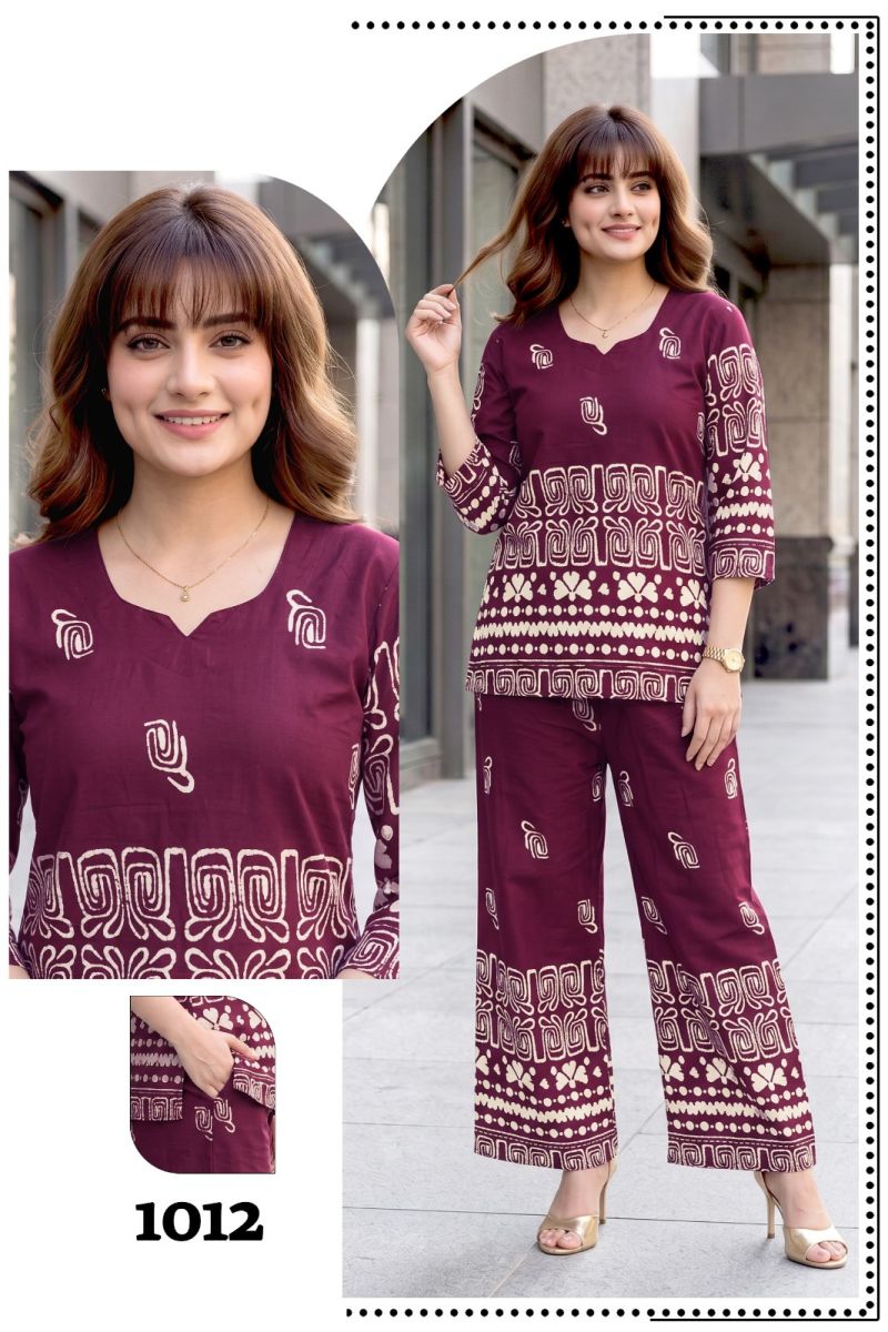 Amrah Wholesale Cutie 2 Liva Rayon Co Ord Set