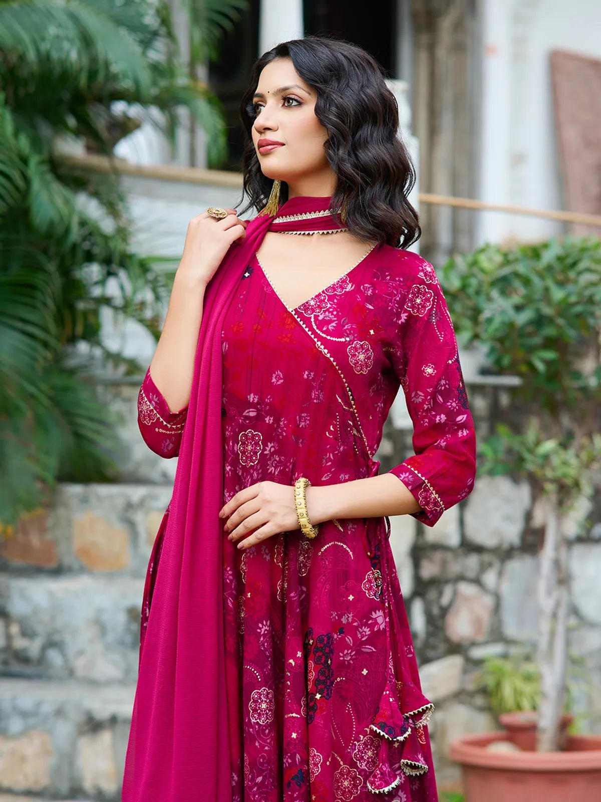 Amrah Wholesale Dhruvi 434 Rayon Kurti Pant Dupatta Set - Amrah Wholesale