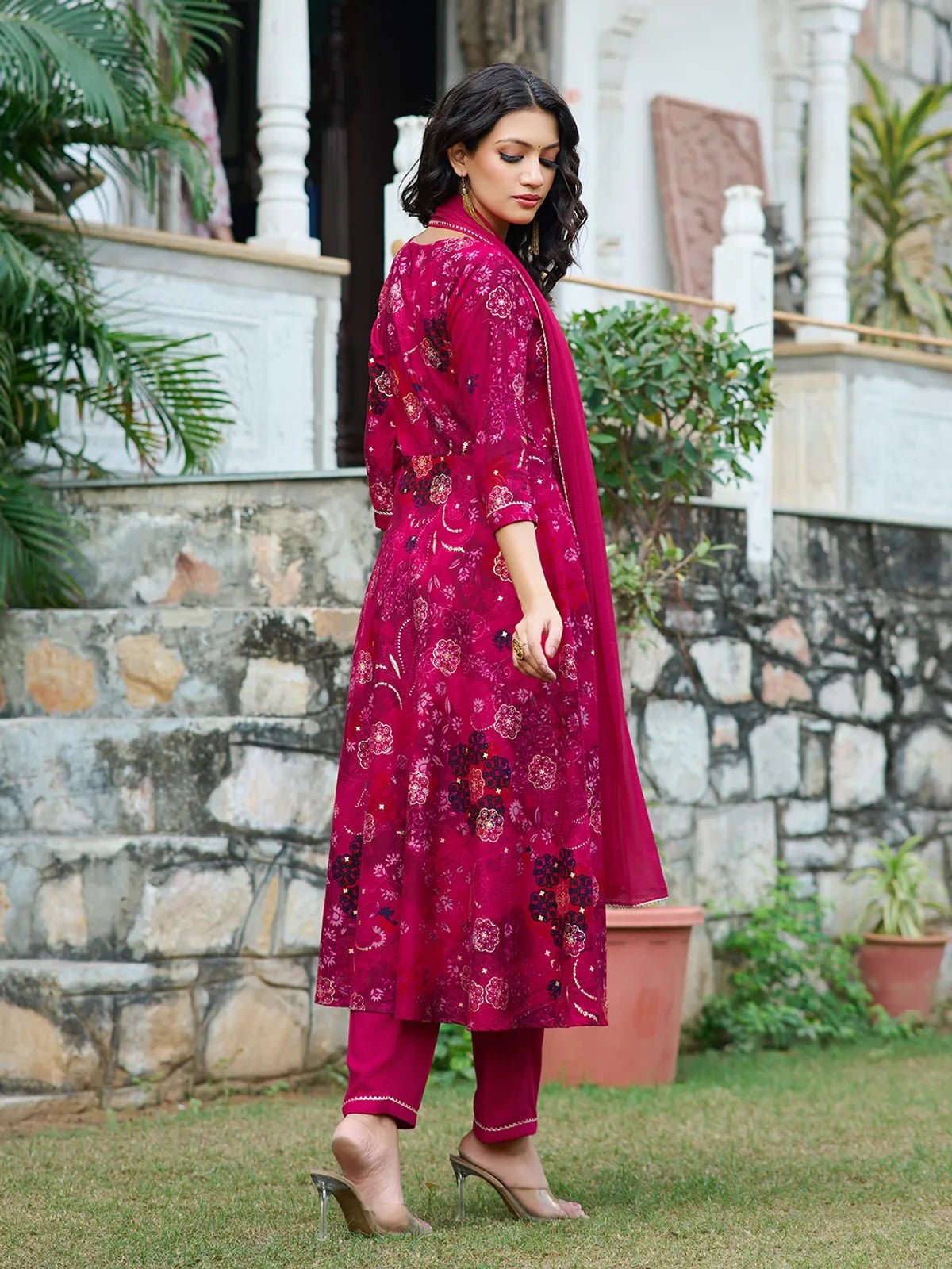Amrah Wholesale Dhruvi 434 Rayon Kurti Pant Dupatta Set - Amrah Wholesale