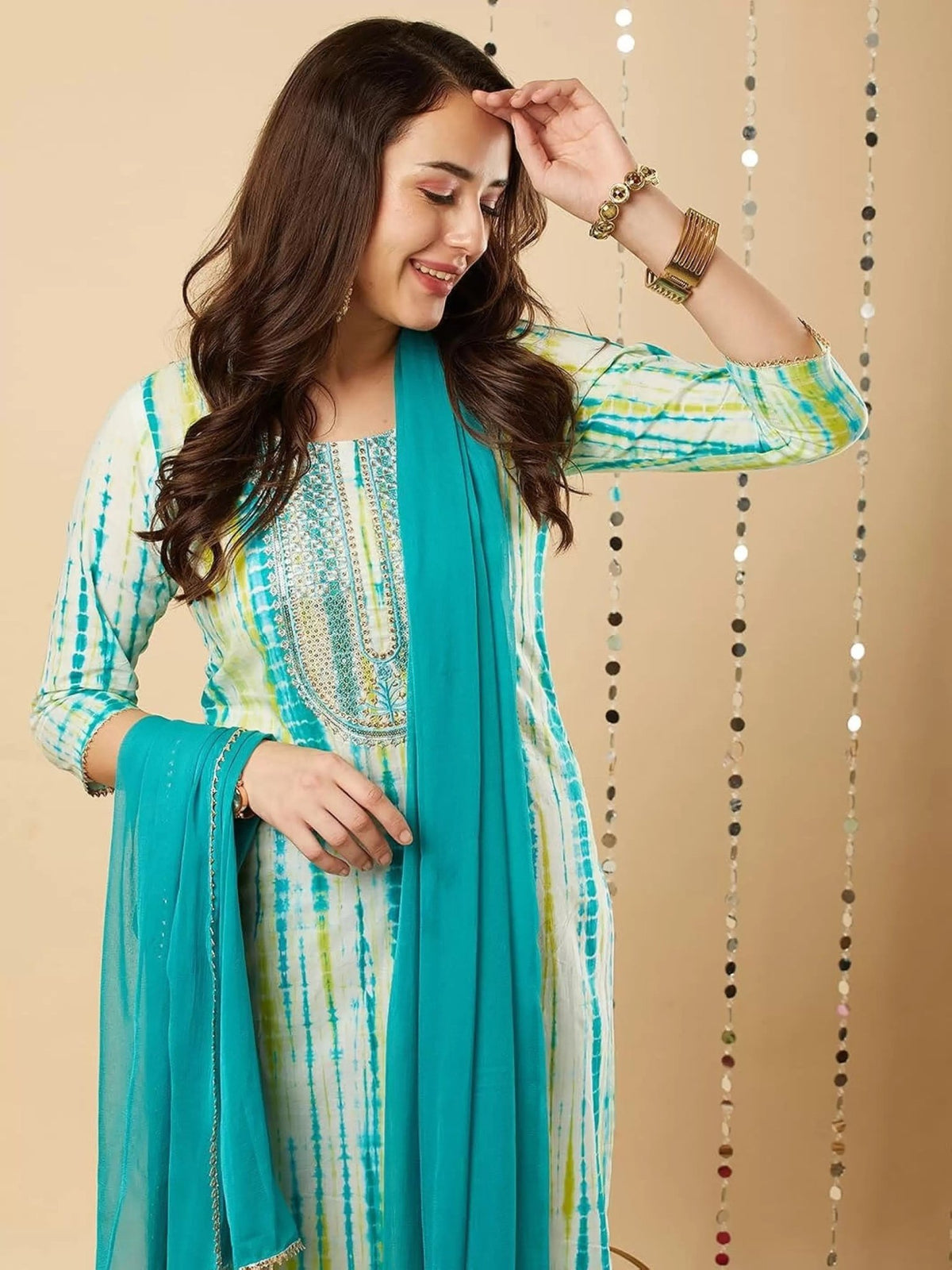 Amrah Wholesale Dhruvi 446 Viscose Kurti Pant Dupatta Set - Amrah Wholesale