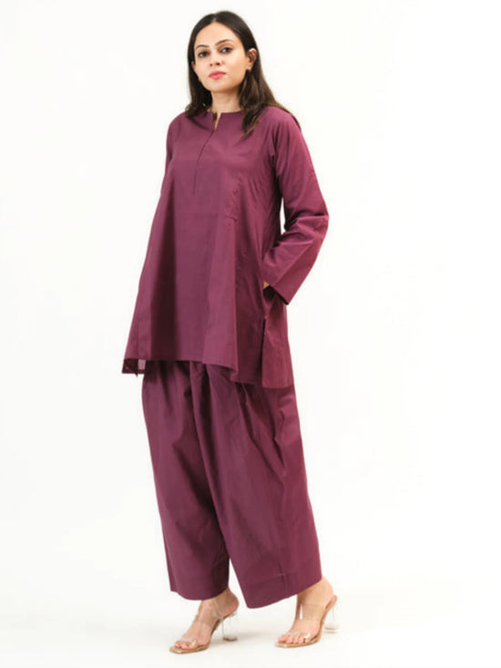 Amrah Wholesale Dhruvi 473 Chanderi Silk Plain Kurti Pant Set