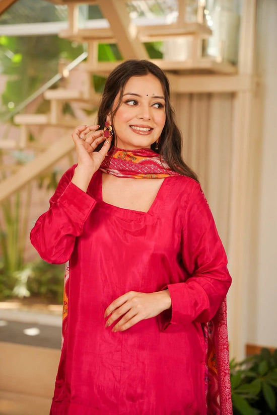 Amrah Wholesale Dhujannat 01 Chinon Kurti Pant Dupatta Set - Amrah Wholesale