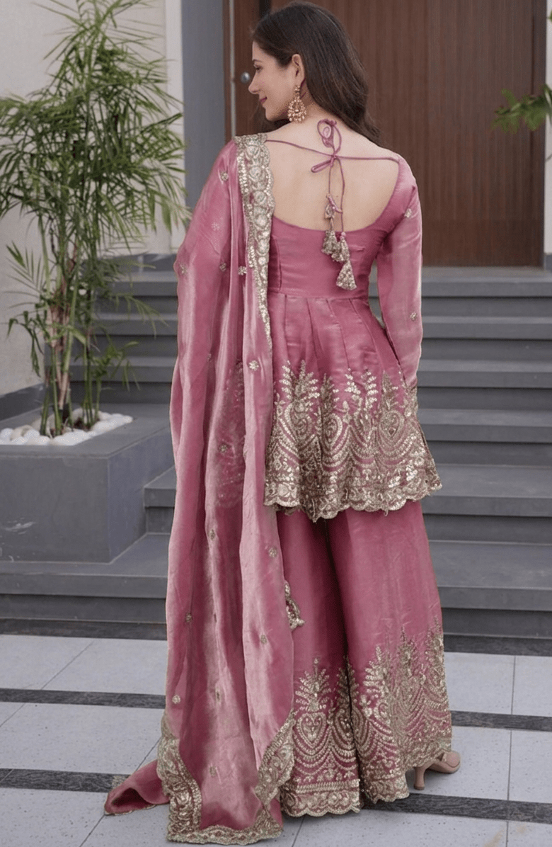 Amrah Wholesale Dhukritika 01 Fandy Silk Embroidered Kurti Pant Dupatta Set - Amrah Wholesale