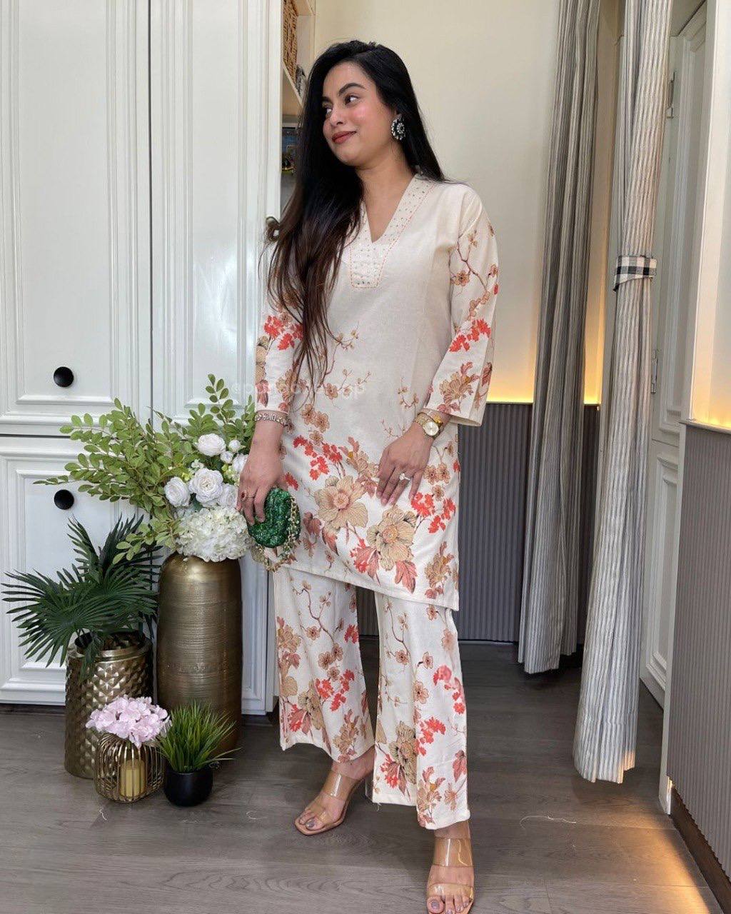 Amrah Wholesale Dhunitya 01 Cotton Printed Kurti Pant Set - Amrah Wholesale