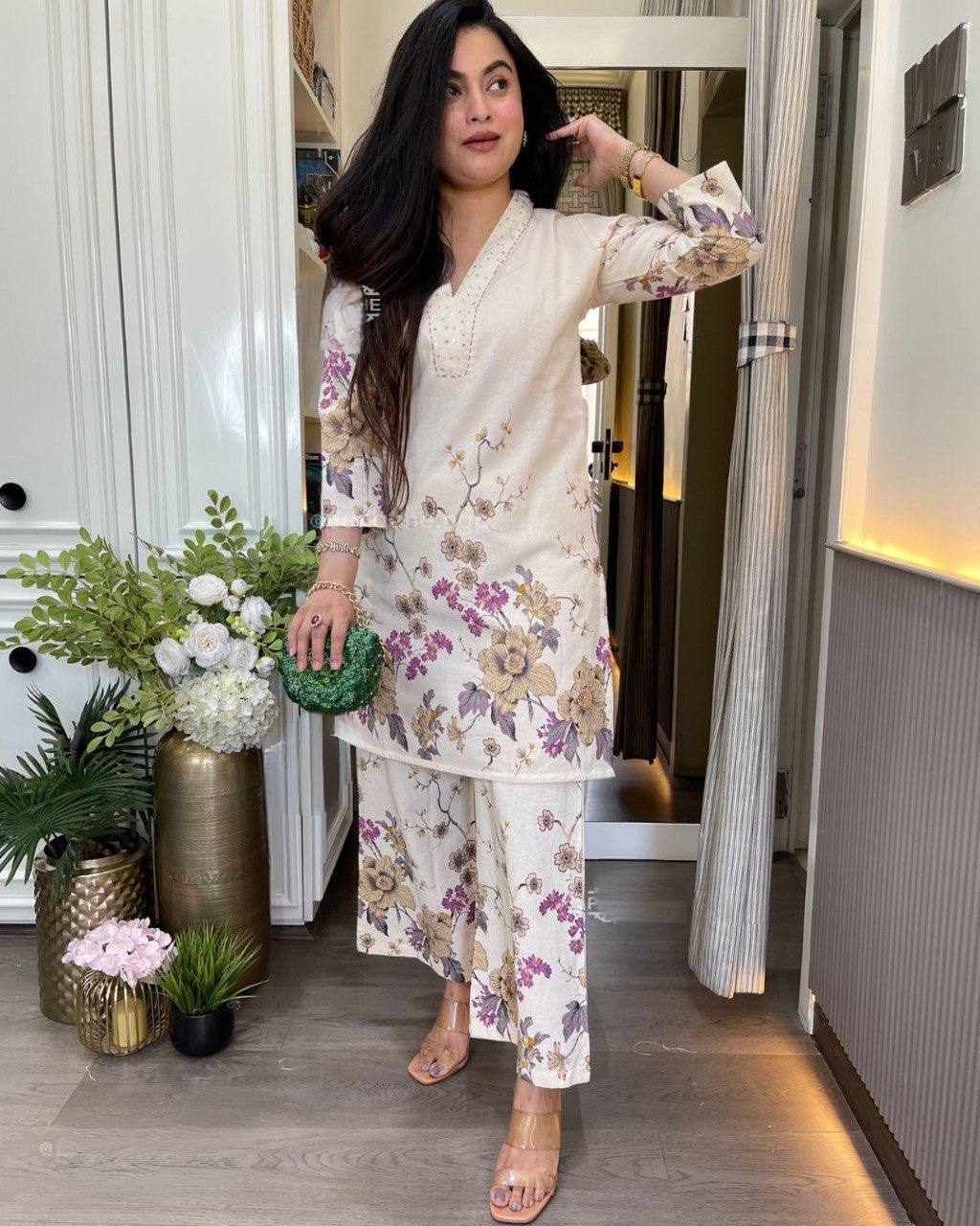 Amrah Wholesale Dhunitya 01 Cotton Printed Kurti Pant Set - Amrah Wholesale