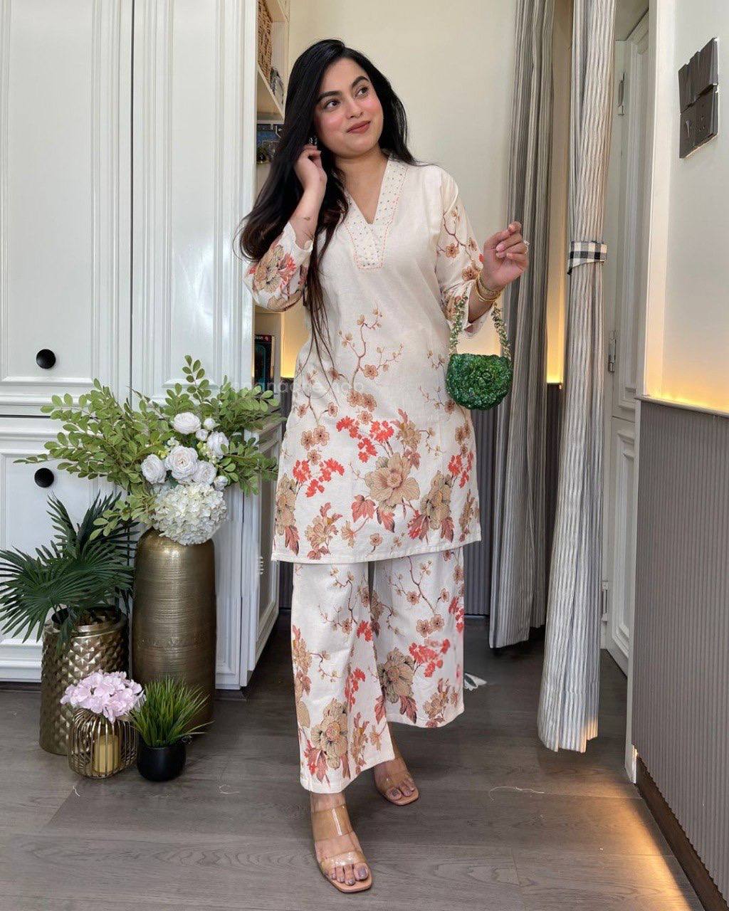 Amrah Wholesale Dhunitya 01 Cotton Printed Kurti Pant Set - Amrah Wholesale