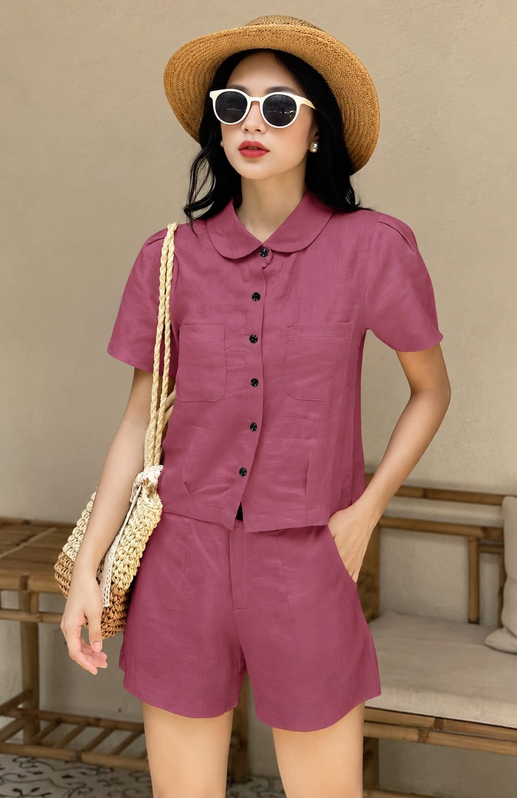 Amrah Wholesale Emily 9461 Viscose Co Ord Set - Amrah Wholesale