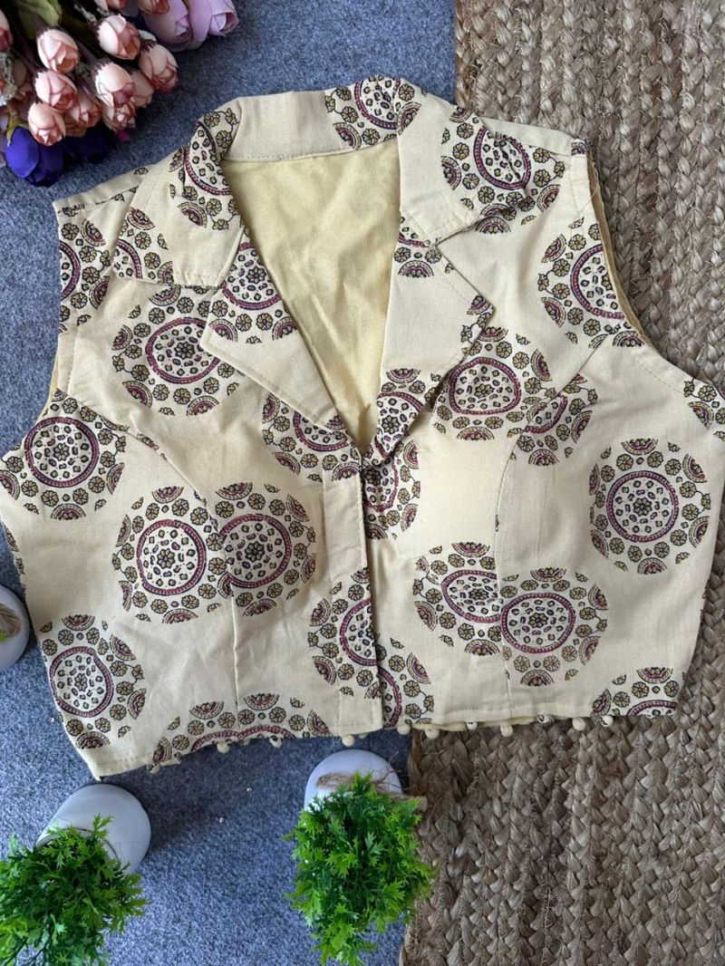 Amrah Wholesale Fab Ajrakh Collar Vol 1 Cotton Printed Blouse - Amrah Wholesale