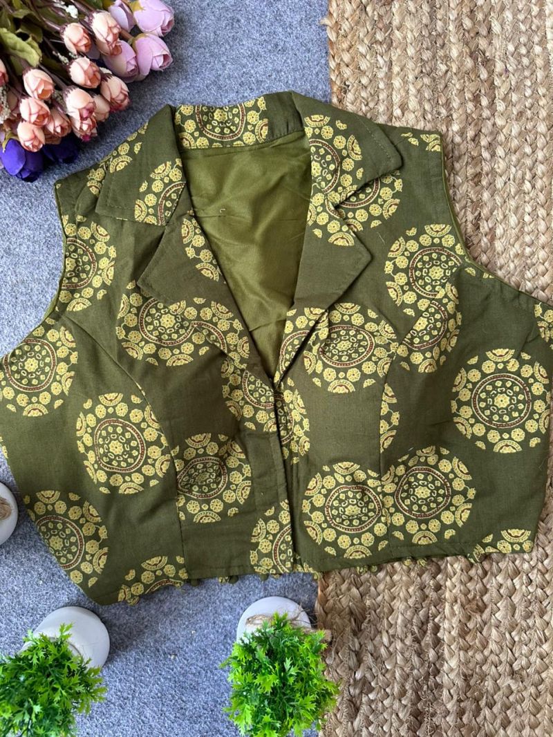 Amrah Wholesale Fab Ajrakh Collar Vol 1 Cotton Printed Blouse - Amrah Wholesale
