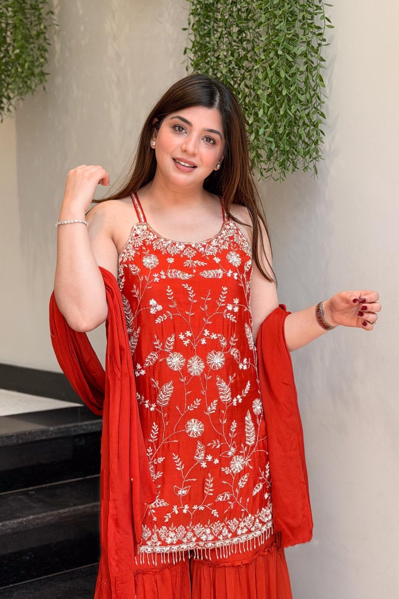 Amrah Wholesale Fiza 01 Chinon Embroidered Kurti Bottom Dupatta Set - Amrah Wholesale
