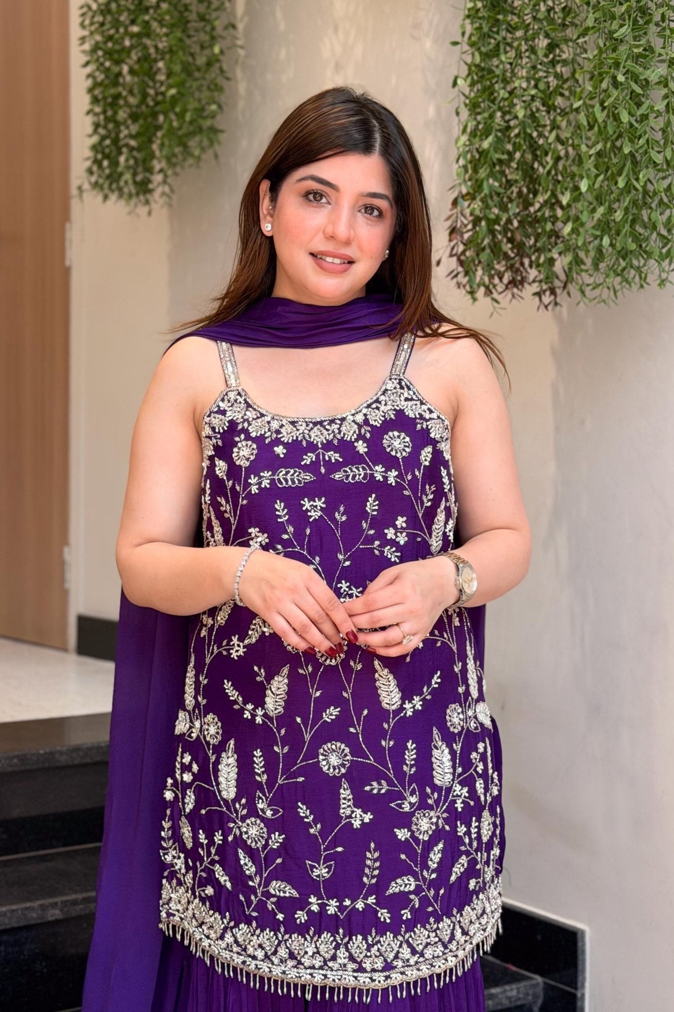 Amrah Wholesale Fiza 01 Chinon Embroidered Kurti Bottom Dupatta Set - Amrah Wholesale