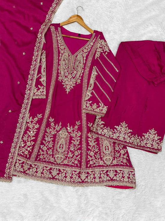 Amrah Wholesale Flora 1001 To 1005 Chinon Embroidered Dress Material