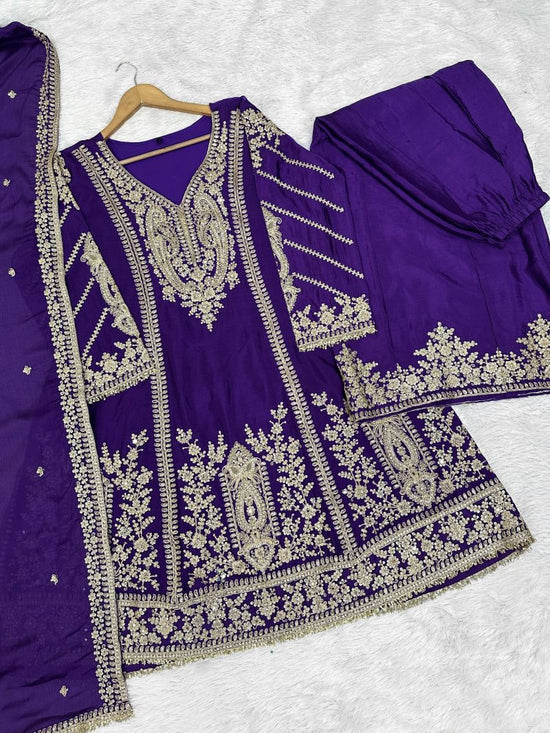 Amrah Wholesale Flora 1001 To 1005 Chinon Embroidered Dress Material