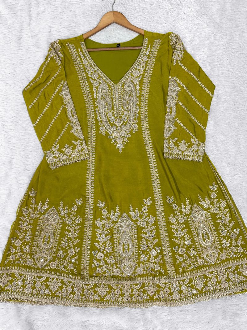 Amrah Wholesale Flora 1001 To 1005 Chinon Embroidered Dress Material