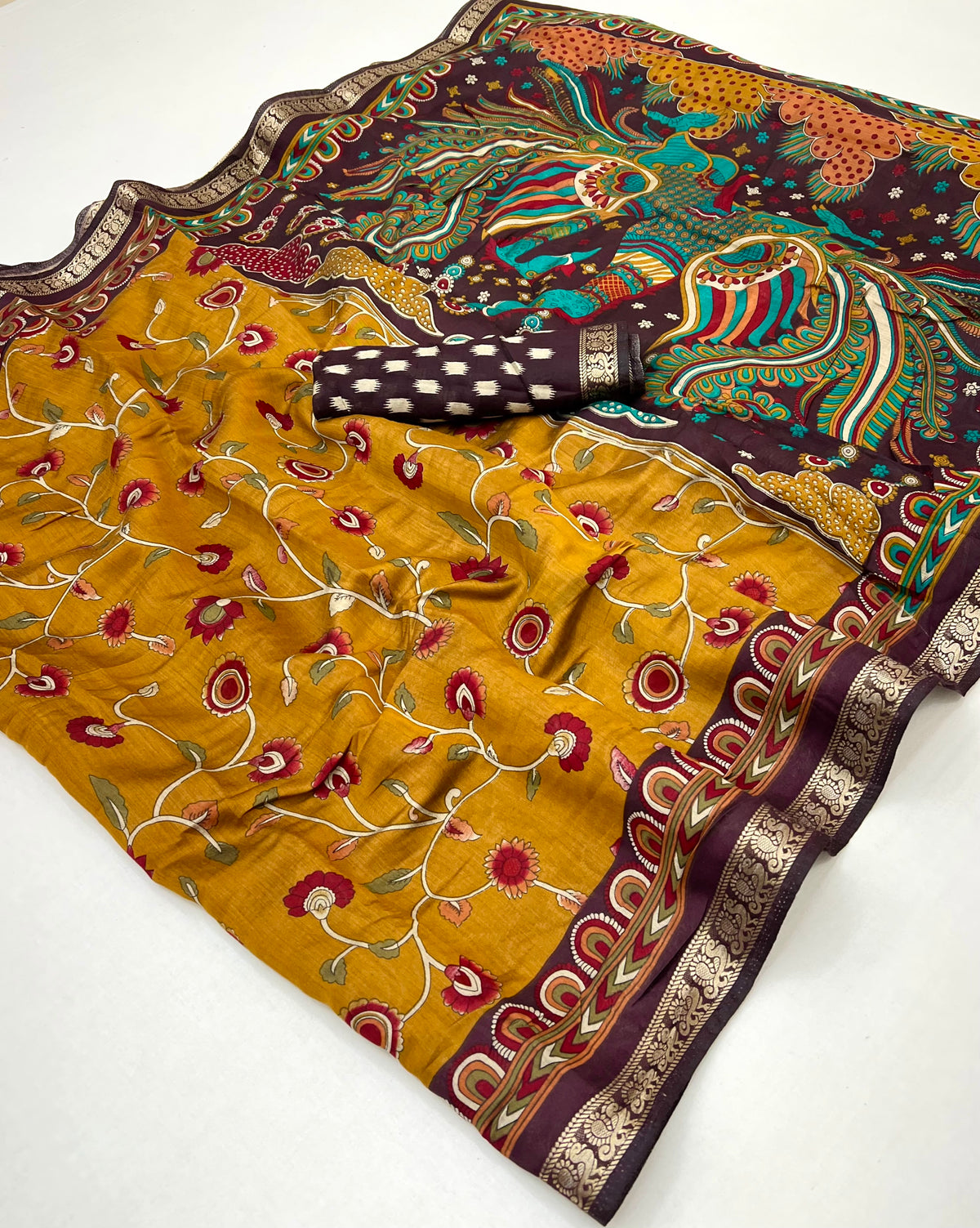 Amrah Wholesale Floral F 2001 To 2006 PV Cotton Printed Saree