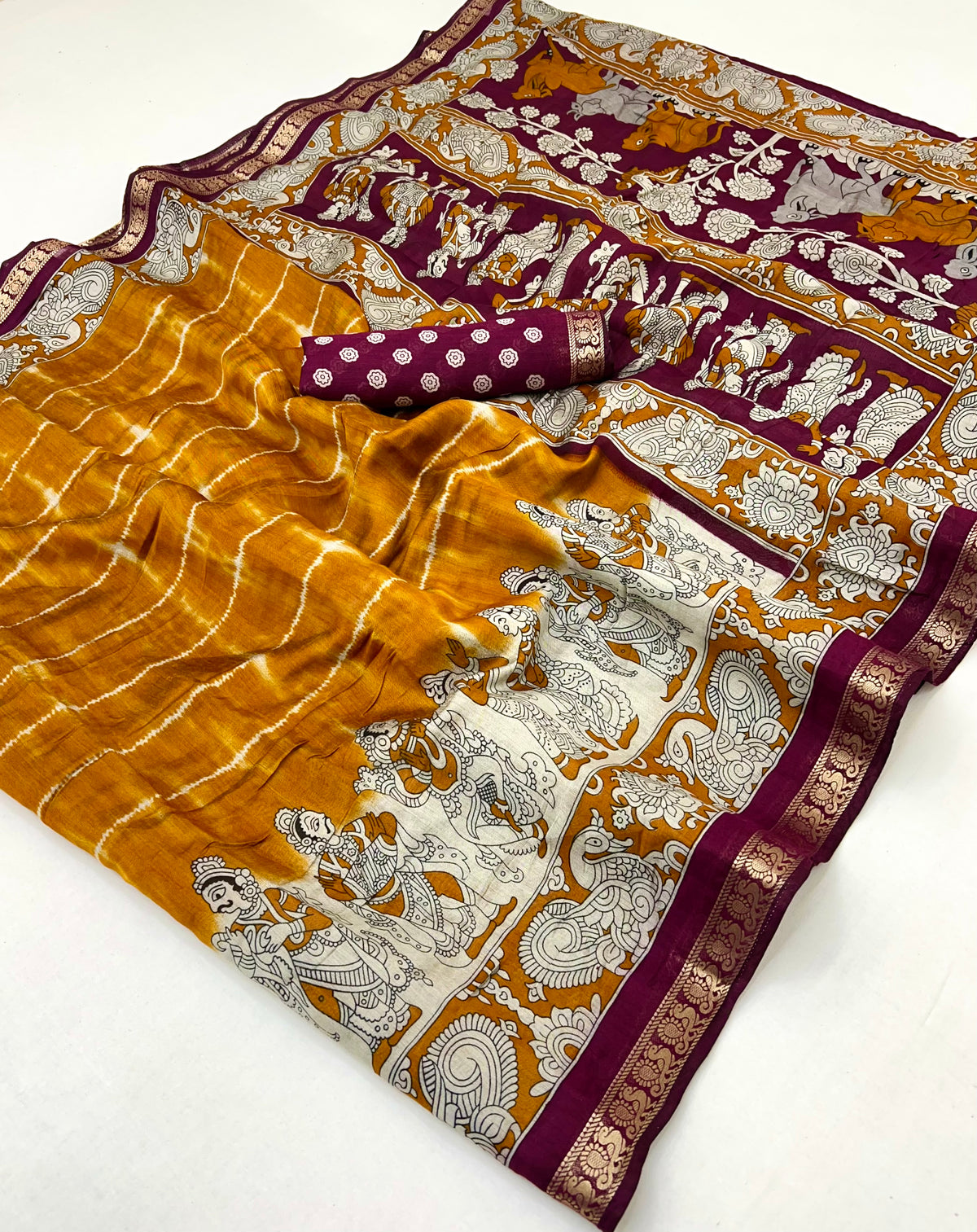 Amrah Wholesale Gaiya A 7001 To 7006 PV Cotton Saree